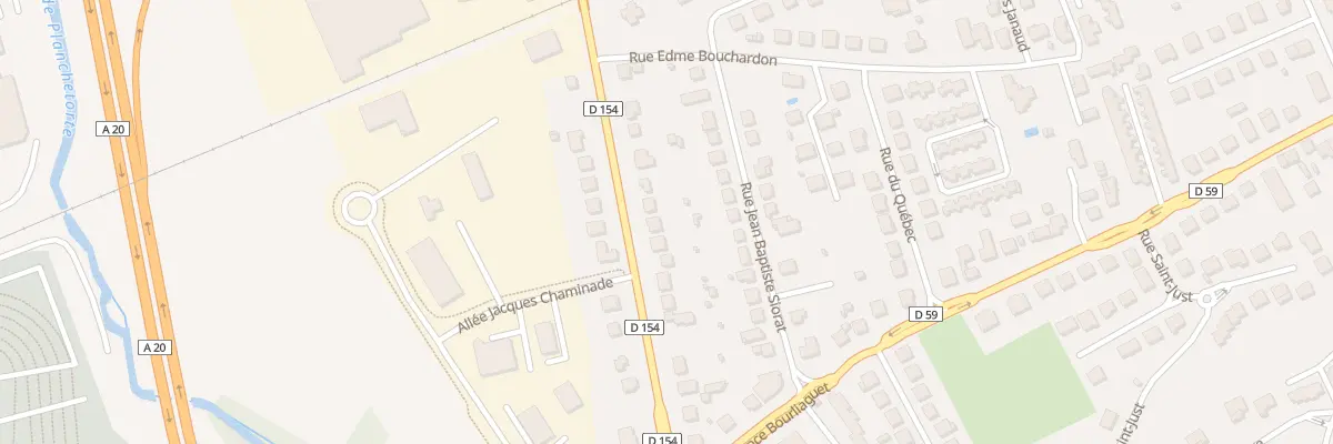 Plan du 22 Rue Antoine Dubayle à Brive-la-Gaillarde