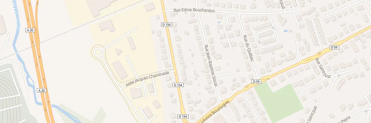 Plan du 20 Rue Antoine Dubayle à Brive-la-Gaillarde