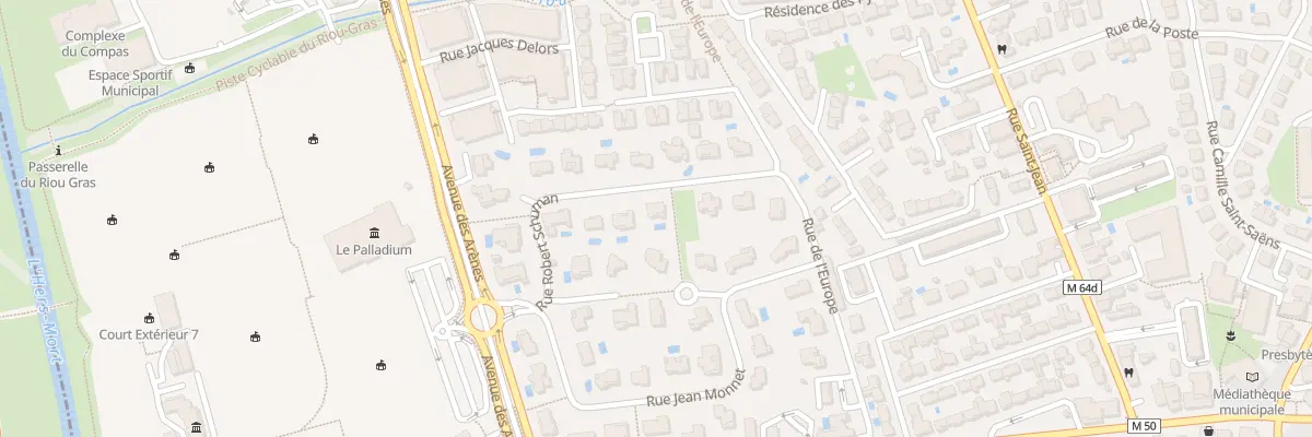 Plan du 10 Rue Robert Schuman à Balma