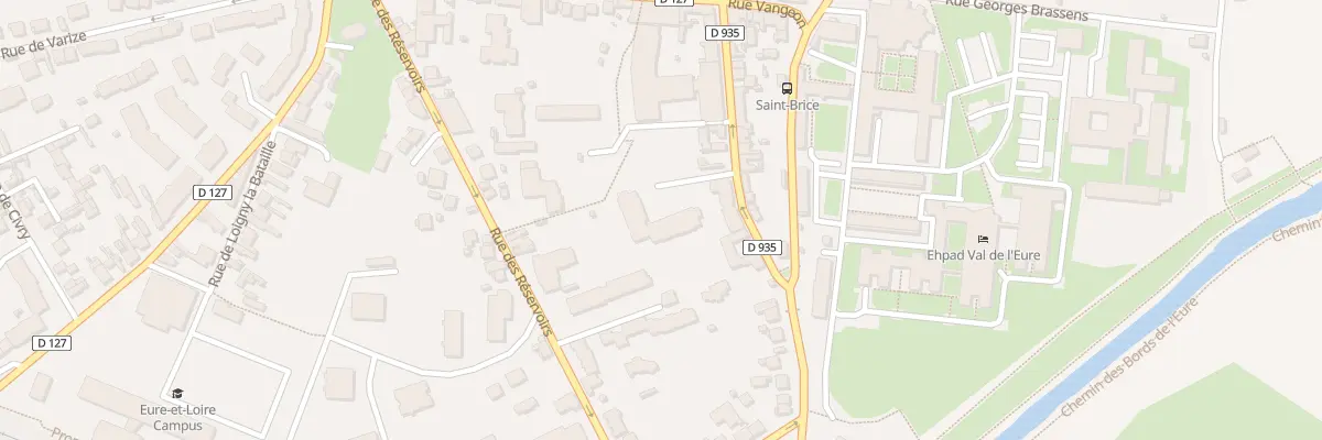 Plan du 100 Rue Saint Brice à Chartres