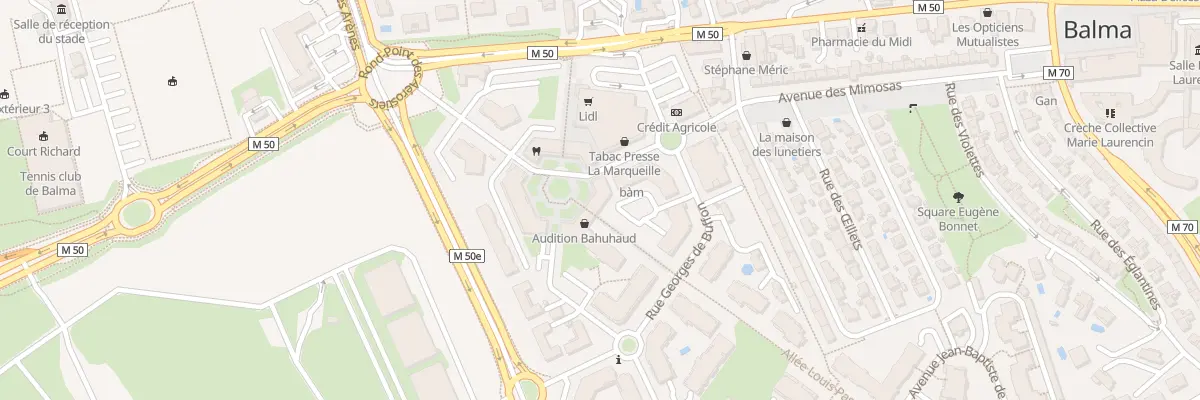 Plan du 10 Pl de France à Balma