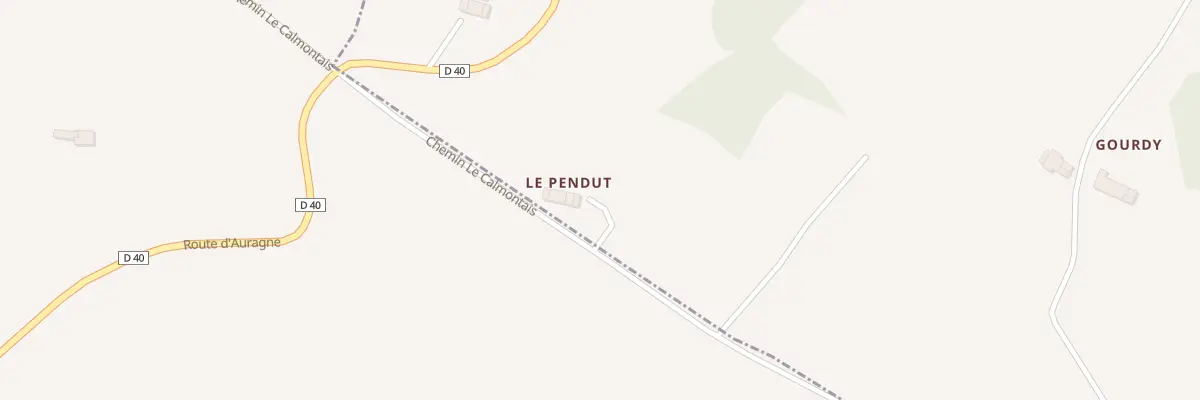 Plan du 9000 Le Pendut à Auragne