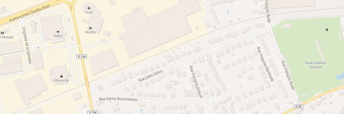 Plan du 40 Rue Jules Dalou à Brive-la-Gaillarde