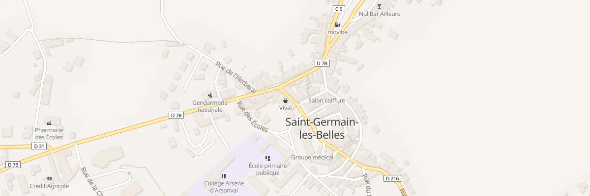 Plan du 1 Rue des Fleurs à Saint-Germain-les-Belles