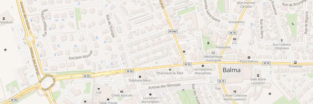 Plan du 12 Rue des Antilles à Balma