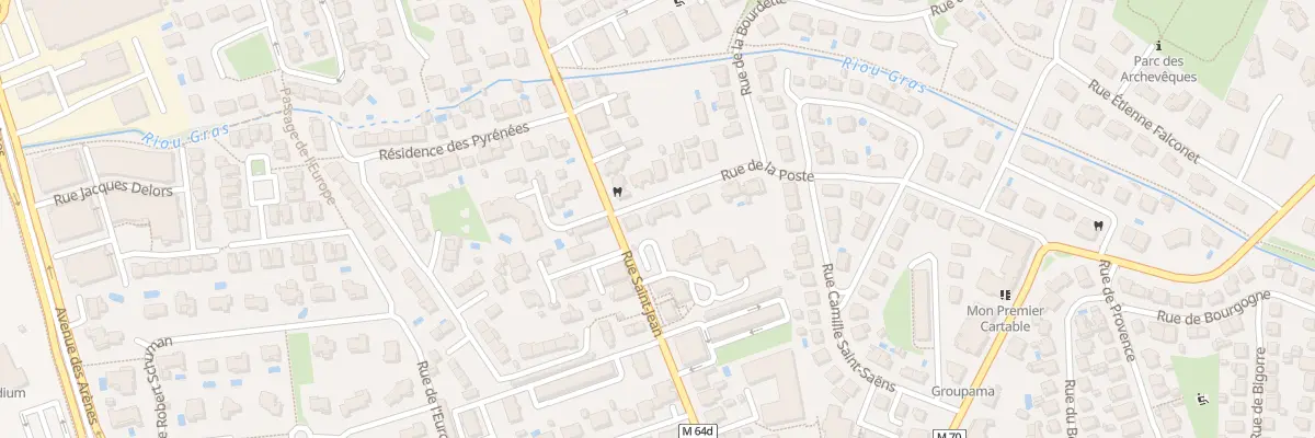 Plan du 2 Rue de la Poste à Balma