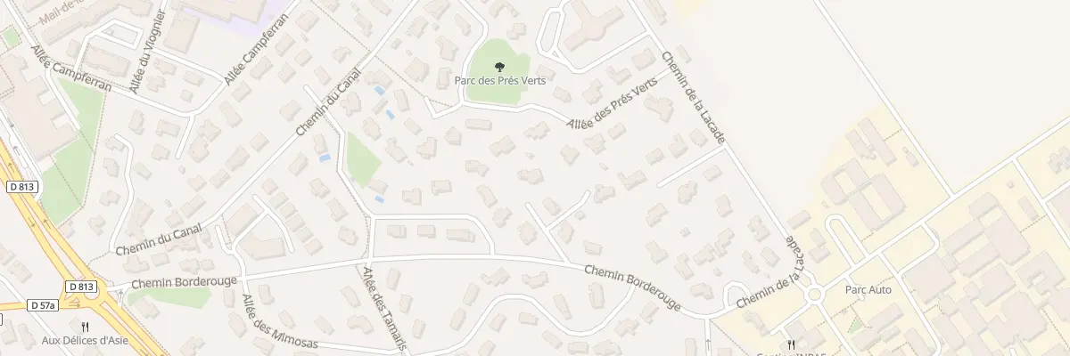 Plan du 5K La Pradine à Auzeville-Tolosane