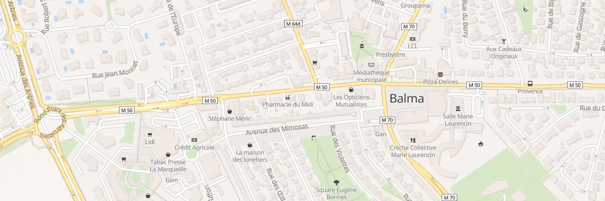 Plan du 28 Av de Toulouse à Balma