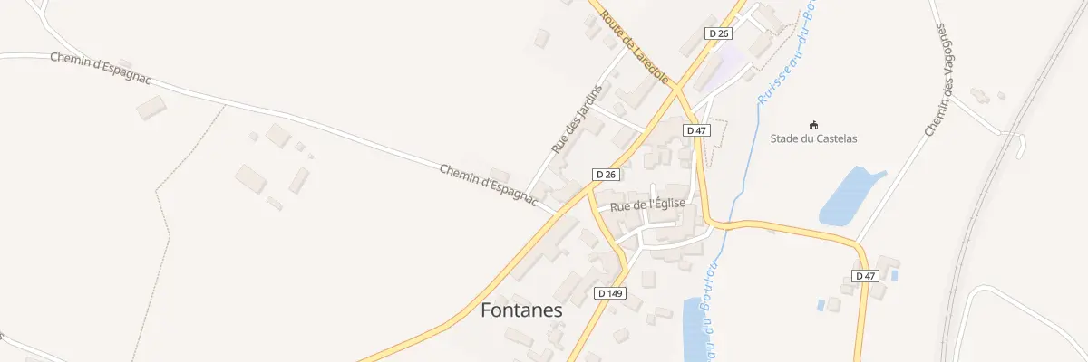 Plan du 38 Rue des Postes à Fontanes