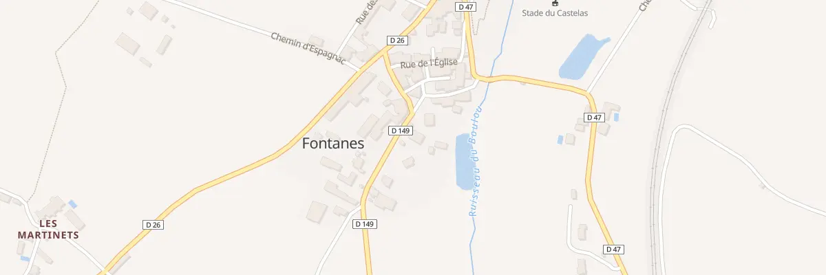 Plan du 1 Rue de Saillac à Fontanes