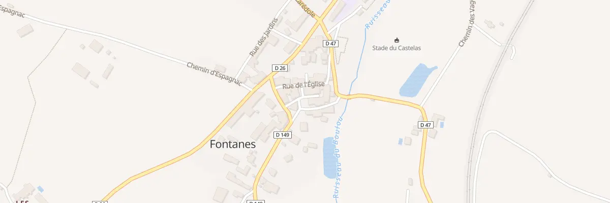 Plan du 2 Rue des Épiciers à Fontanes