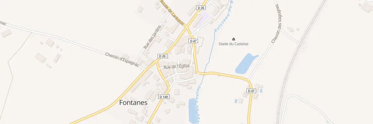 Plan du 2 Rue de l’Église à Fontanes