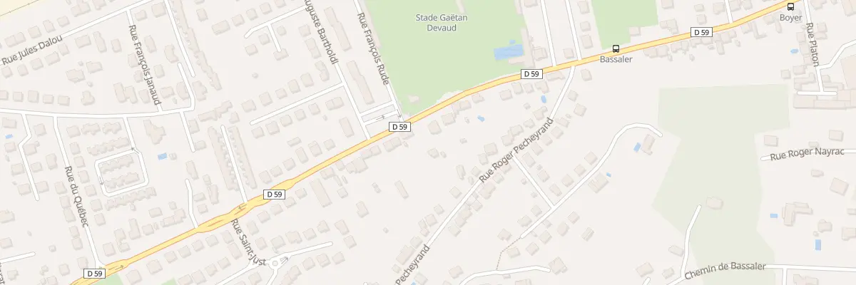 Plan du 25 Rue Leonce Bourliaguet à Brive-la-Gaillarde
