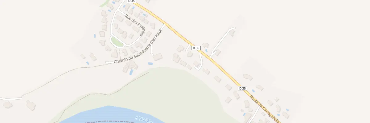 Plan du 80D Rte de Cintegabelle à Auterive
