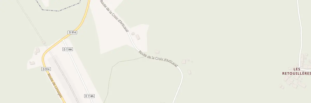 Plan du 14 Rte de la Croix d’Articaud à Jabreilles-les-Bordes