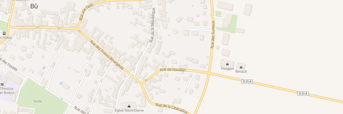 Plan du 7 Rue de Houdan à Bû