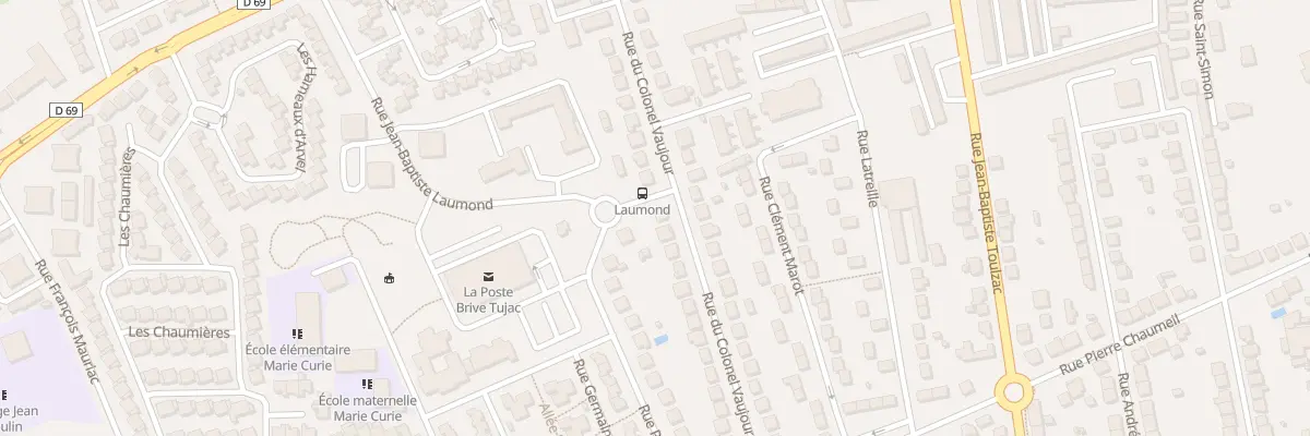 Plan du 9002 Rue Col Vaujour à Brive-la-Gaillarde