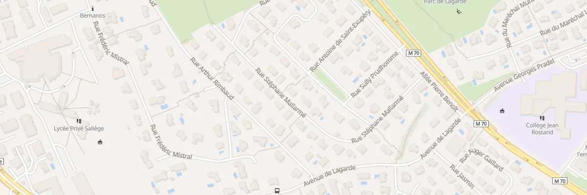 Plan du 12 Rue Stéphane Mallarmé à Balma