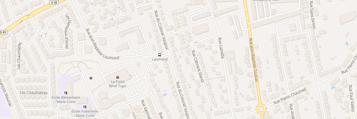 Plan du 28 Rue Col Vaujour à Brive-la-Gaillarde