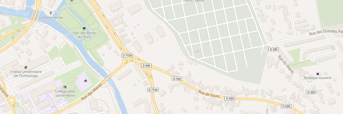 Plan du 1B Rue de Sours à Chartres