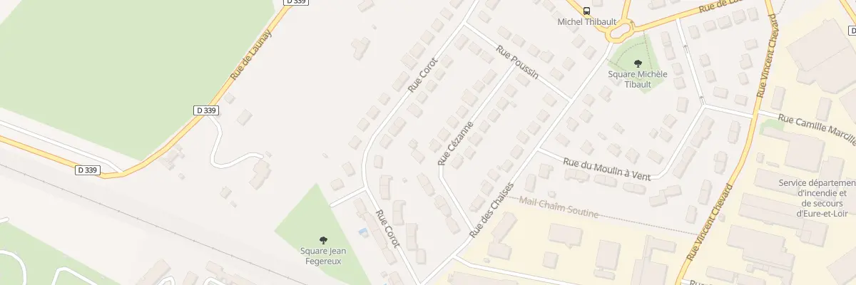 Plan du 14 Rue Cézanne à Chartres