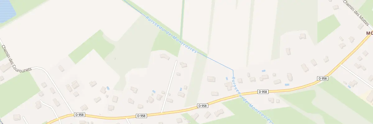 Plan du 1880 Vieille Route de Montauban à Nègrepelisse