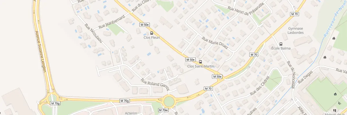 Plan du 68 Av de la Plaine à Balma