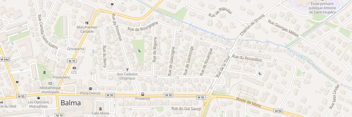 Plan du 8 Rue de Gascogne à Balma
