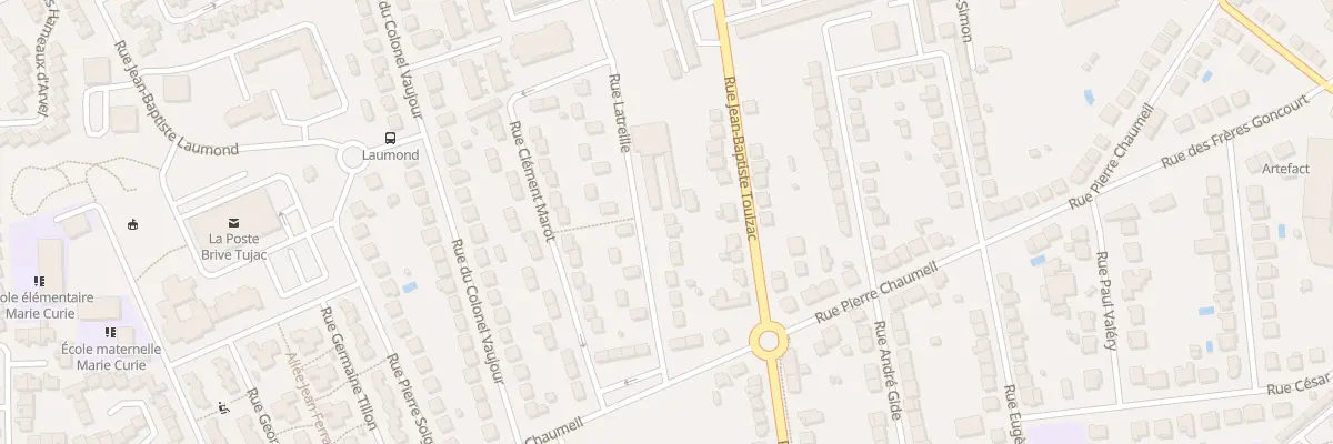 Plan du 16 Rue Latreille à Brive-la-Gaillarde