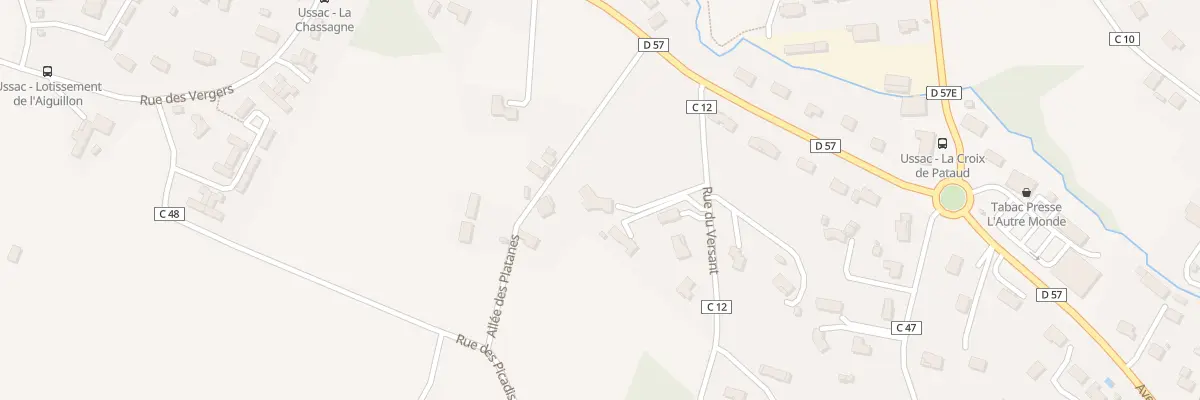 Plan du 6872 La Chassagne à Ussac
