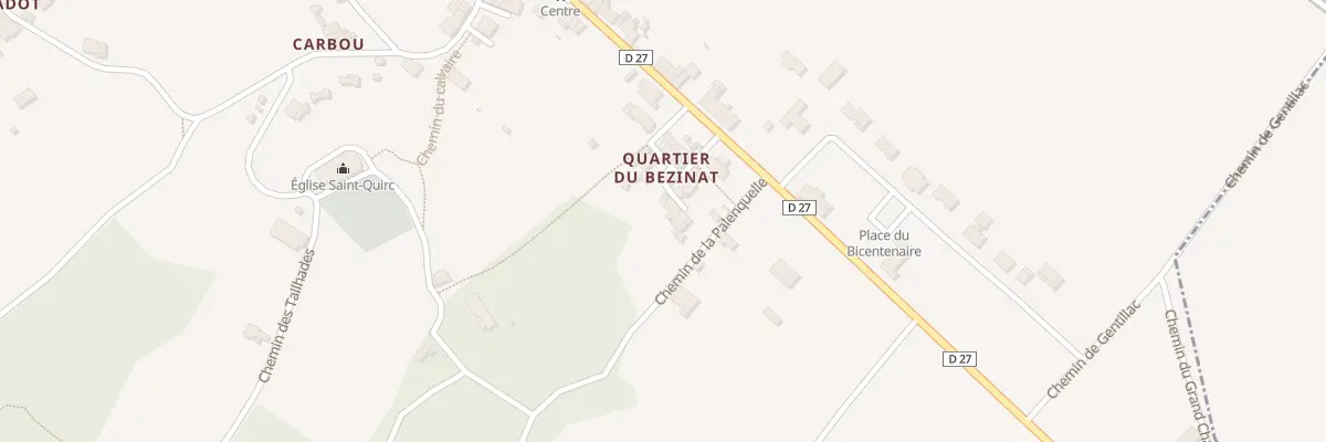 Plan du 8 Qua le Bezinat à Saint-Quirc