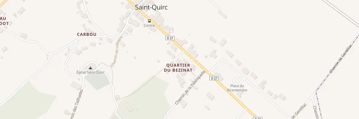 Plan du 1 Qua le Bezinat à Saint-Quirc