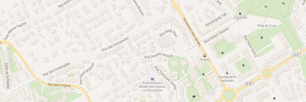 Plan du 2 Rue Antonin Artaud à Castanet-Tolosan