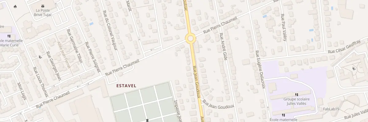 Plan du 8 Rue Jean Goudoux à Brive-la-Gaillarde