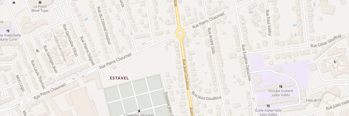 Plan du 10 Rue Jean Goudoux à Brive-la-Gaillarde