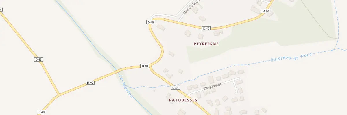 Plan du 9000 Peyreigne à Auragne