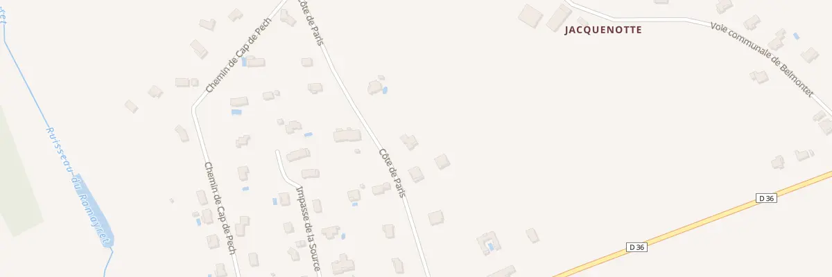 Plan du 5238 Jauqueneau à La Salvetat-Belmontet
