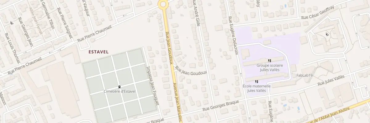Plan du 23 Rue Jean Goudoux à Brive-la-Gaillarde