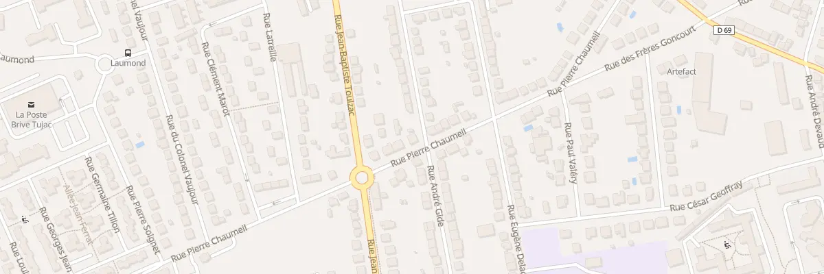 Plan du 50 Rue Pierre Chaumeil à Brive-la-Gaillarde