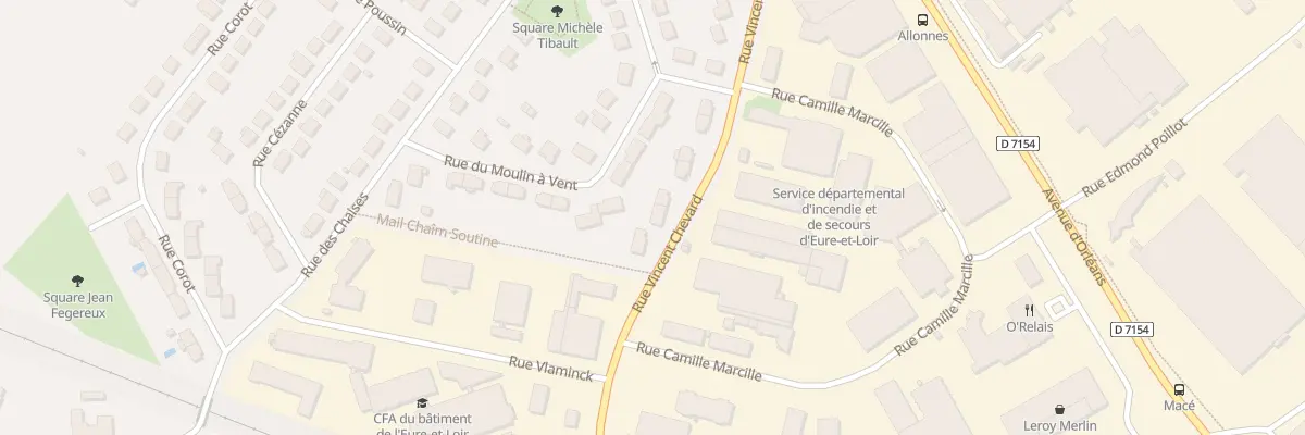 Plan du 22 Rue Vincent Chevard à Chartres