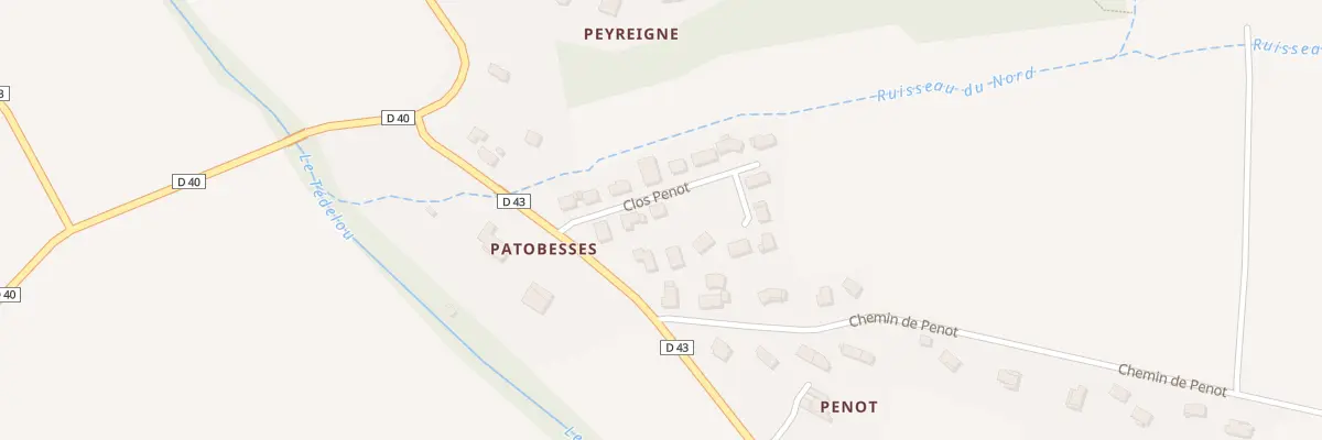 Plan du 17 Pénot à Auragne