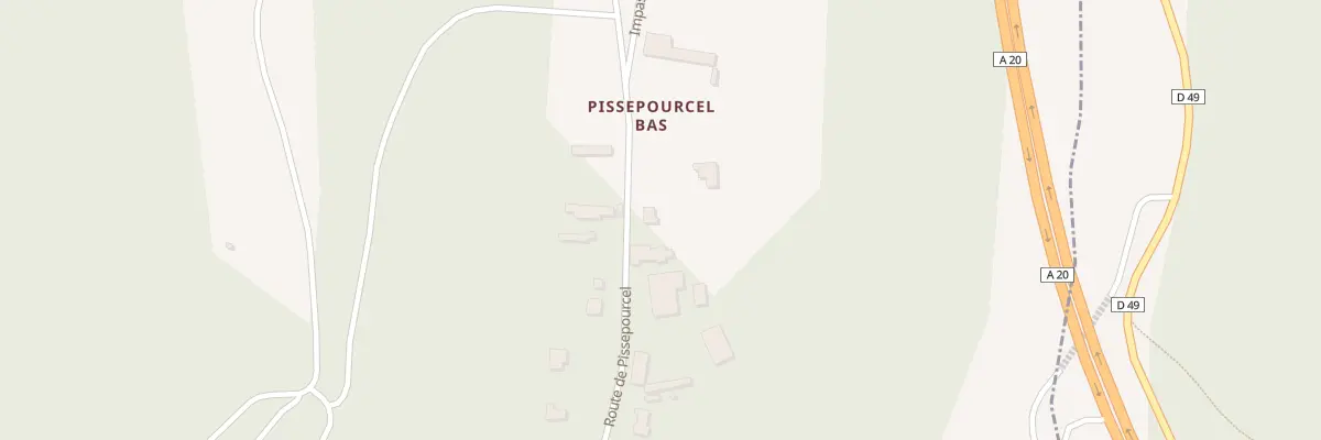 Plan du 2000 Rte de Pissepourcel à Flaujac-Poujols