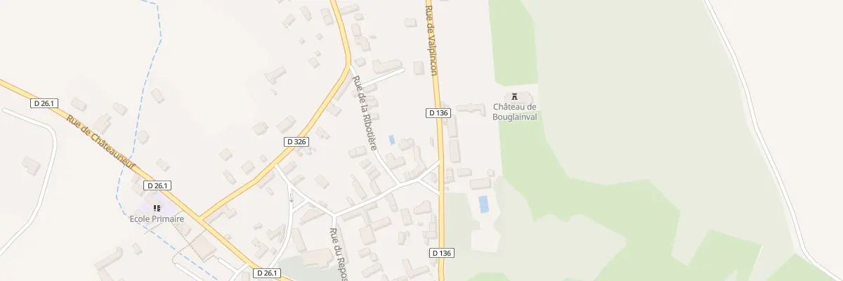 Plan du 2 Rue du Carcan à Bouglainval