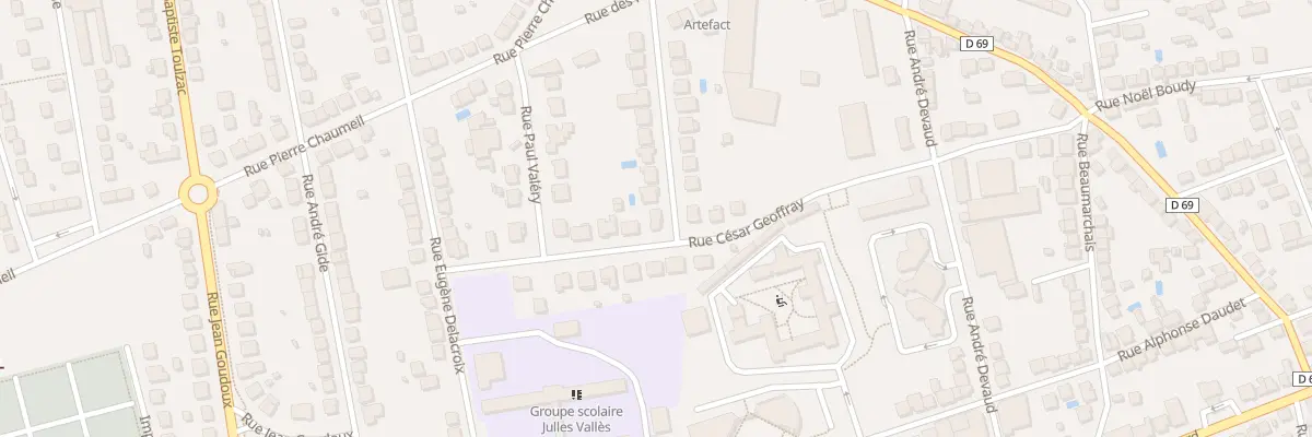 Plan du 20 Rue Sainte Beuve à Brive-la-Gaillarde