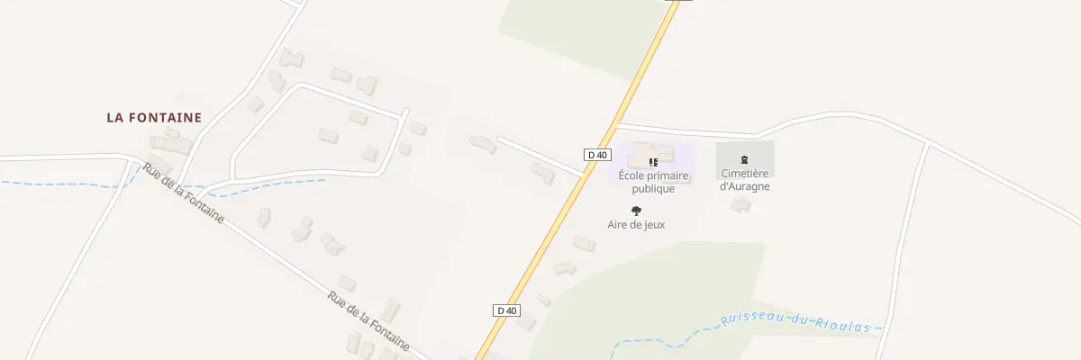 Plan de La Fontaine à Auragne