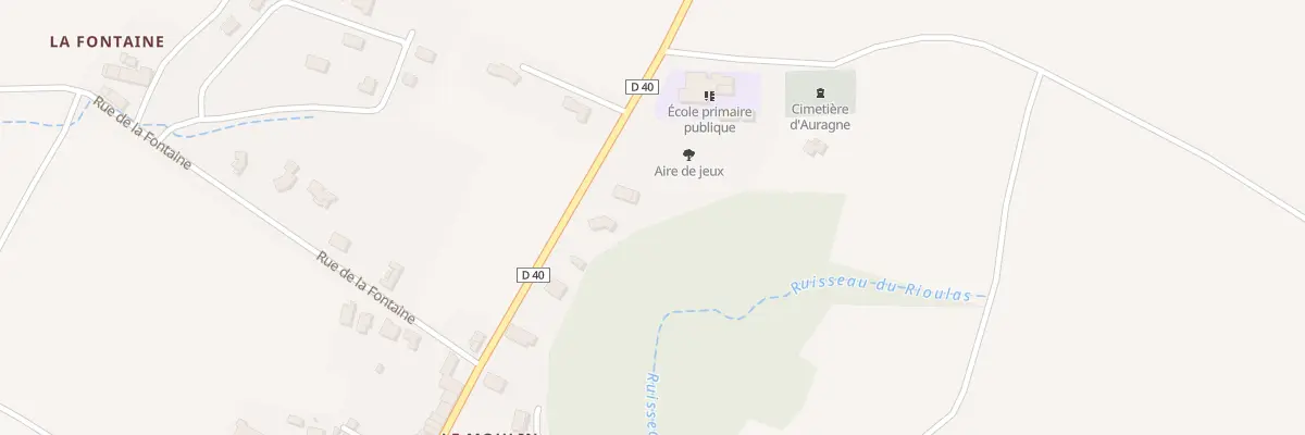 Plan du 9000 La Plaine à Auragne