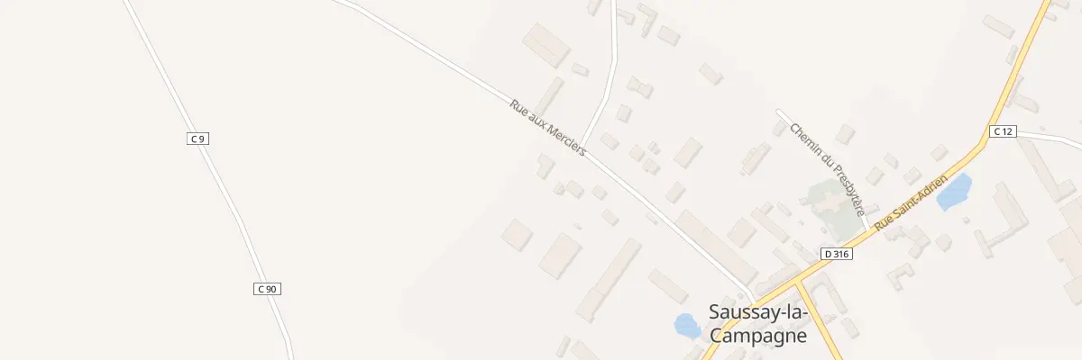 Plan du 12 Rue aux Merciers à Saussay-la-Campagne