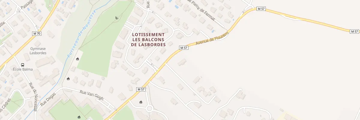 Plan du 66 Av de Flourens à Balma