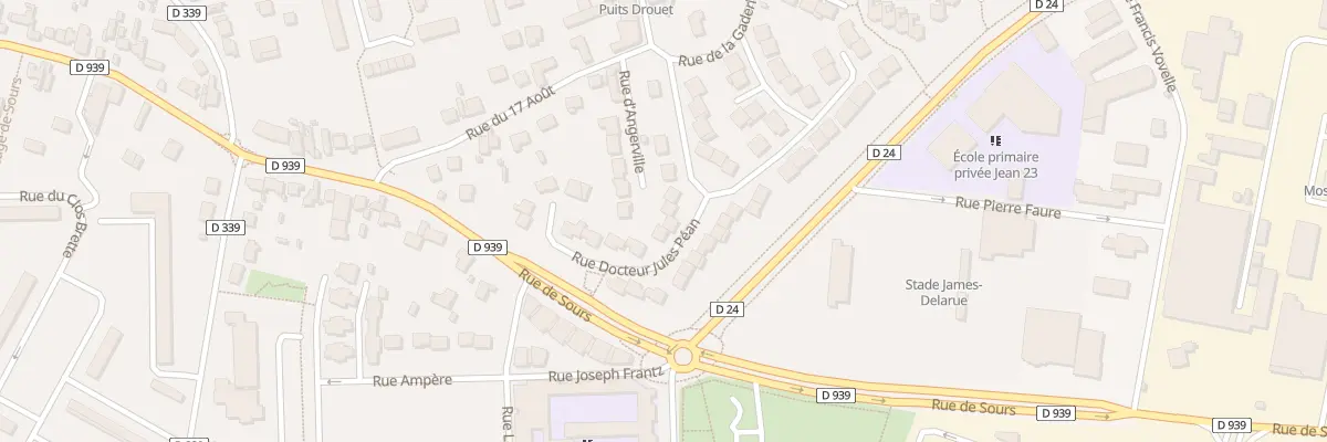 Plan du 11 Rue du Docteur Jules Pean à Chartres