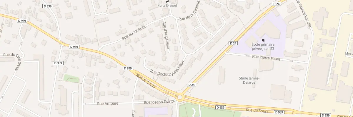 Plan du 13 Rue du Docteur Jules Pean à Chartres